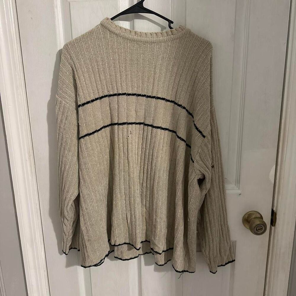 George Men's Cream and Tan Jumper